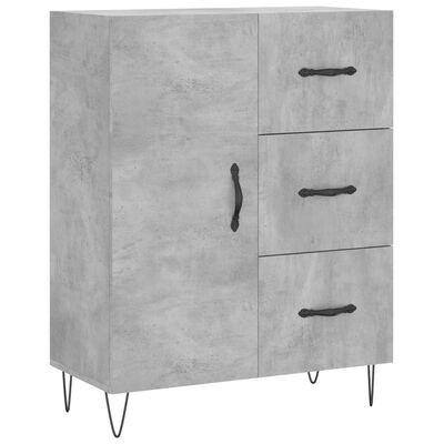 vidaXL Sideboard Betongrau 69,5x34x90 cm Holzwerkstoff