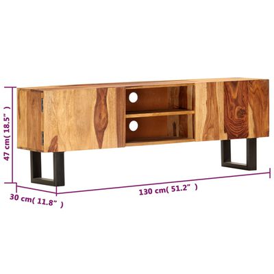 vidaXL TV-Schrank 130x30x47 cm Palisander Massivholz