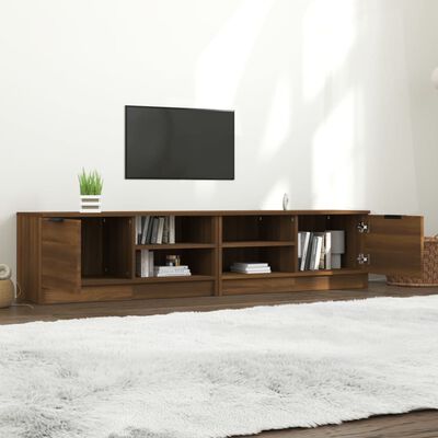 vidaXL TV-Schränke 2Stk. Braun Eichen-Optik 80x35x36,5cm Holzwerkstoff