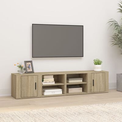 vidaXL TV-Schränke 2 Stk. Sonoma-Eiche 80x31,5x36 cm Holzwerkstoff