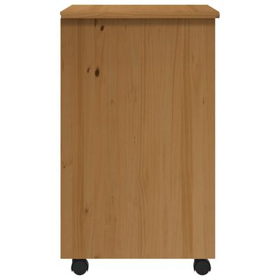 vidaXL Rollschrank mit Schubladen MOSS Honigbraun Massivholz Kiefer