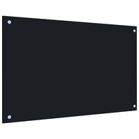 vidaXL Küchenrückwand Schwarz 80x50 cm Hartglas