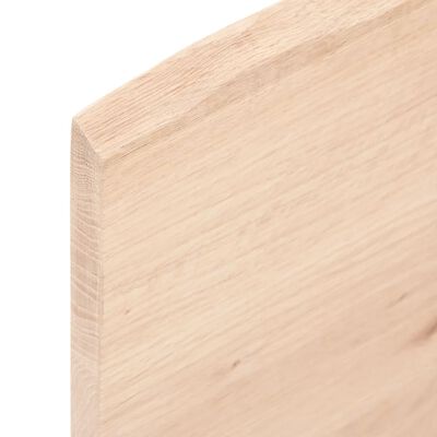 vidaXL Tischplatte 100x50x2 cm Massivholz Eiche Unbehandelt Baumkante