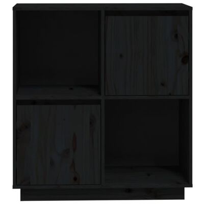 vidaXL Sideboard Schwarz 74x35x80 cm Massivholz Kiefer