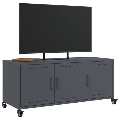 vidaXL TV-Schrank Anthrazit 100,5x39x43,5 cm Stahl