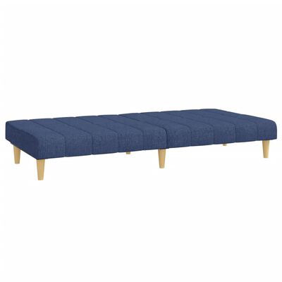 vidaXL Schlafsofa 2-Sitzer Blau Stoff