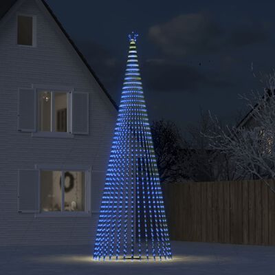 vidaXL Weihnachtsbaum Kegelform 1544 LEDs Blau 500 cm