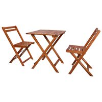 vidaXL 3-tlg. Bistro-Set Klappbar Massivholz Akazie