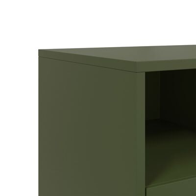 vidaXL TV-Schrank Olivgrün 100,5x39x43,5 cm Stahl