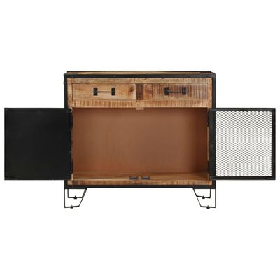 vidaXL Sideboard 80×31×71 cm Raues Mango-Massivholz