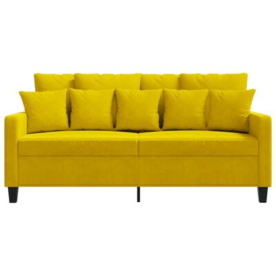 vidaXL 2-Sitzer-Sofa Gelb 140 cm Samt