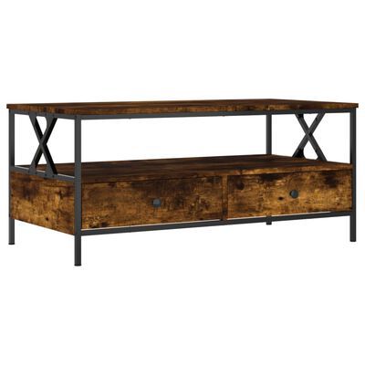 vidaXL Couchtisch Räuchereiche 100x51x45 cm Holzwerkstoff