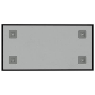 vidaXL Magnettafel Wandmontage Schwarz 40x20 cm Hartglas