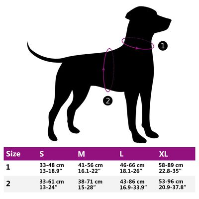 vidaXL Hundegeschirr Reflektierend Verstellbar Braun M