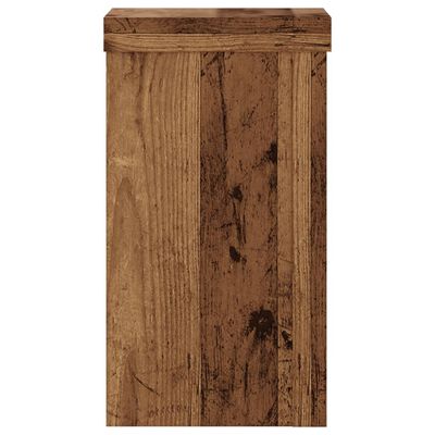 vidaXL Pflanzenständer 2 Stk. Altholz-Optik 10x10x18 cm Holzwerkstoff