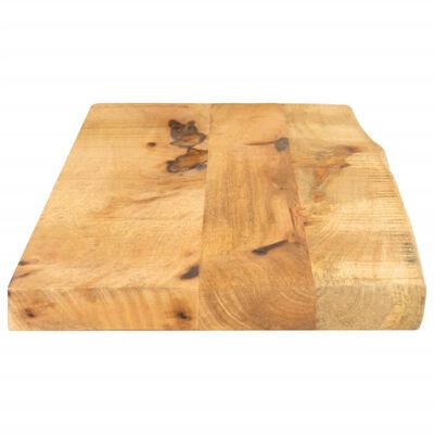 vidaXL Tischplatte 80x40x2,5 cm Baumkante Massivholz Raues Mangoholz