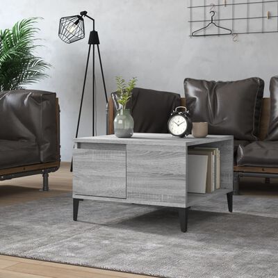 vidaXL Couchtisch Grau Sonoma 55x55x36,5 cm Holzwerkstoff