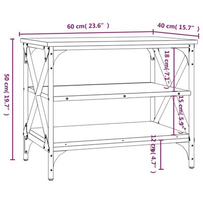 vidaXL TV-Schrank Schwarz 60x40x50 cm Holzwerkstoff