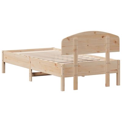 vidaXL Massivholzbett ohne Matratze 75x190 cm Kiefernholz