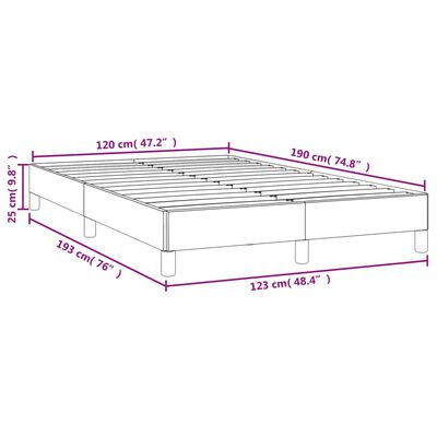 vidaXL Bettgestell Hellgrau 120x190 cm Stoff