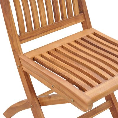 vidaXL Klappbare Gartenstühle mit Kissen 6 Stk. Massivholz Teak