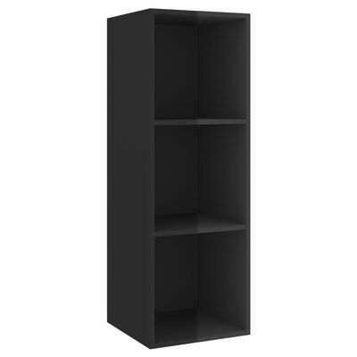 vidaXL 3-tlg. TV-Schrank-Set Hochglanz-Schwarz Holzwerkstoff