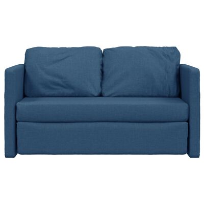 vidaXL Bodensofa mit Schlaffunktion Blau 112x174x55 cm Stoff