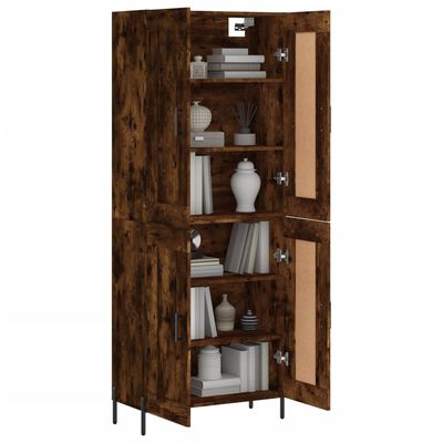 vidaXL Highboard Räuchereiche 69,5x34x180 cm Holzwerkstoff