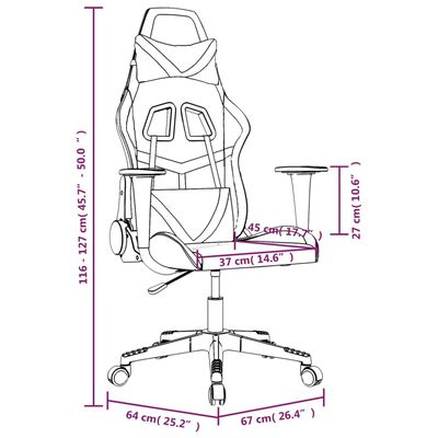 vidaXL Gaming-Stuhl Schwarz und Tarnfarben Kunstleder