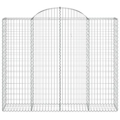 vidaXL Gabionen mit Hochbogen 5 Stk. 200x50x160/180cm Verzinktes Eisen