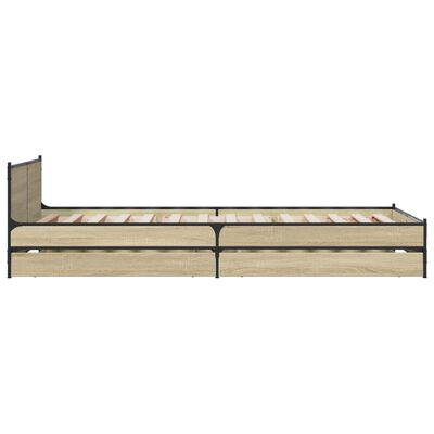 vidaXL Bettgestell mit Schubladen Sonoma-Eiche 90x200cm Holzwerkstoff