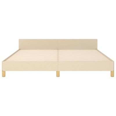 vidaXL Bettgestell ohne Matratze Creme 160x200 cm Stoff