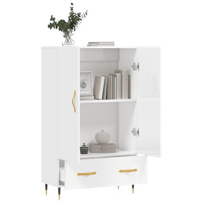 vidaXL Highboard Hochglanz-Weiß 69,5x31x115 cm Holzwerkstoff