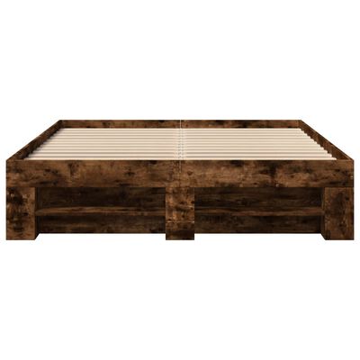 vidaXL Bettgestell ohne Matratze Räuchereiche 120x190 cm Holzwerkstoff