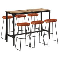 vidaXL 7-tlg. Bar-Set Raues Mangoholz und Metall