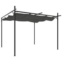 vidaXL Pergola mit Schiebedach Anthrazit 295x292x230 cm