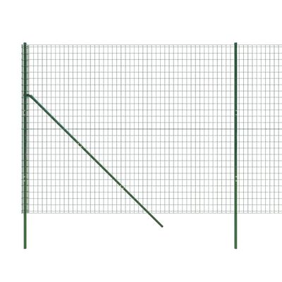 vidaXL Maschendrahtzaun Grün 2x10 m Verzinkter Stahl