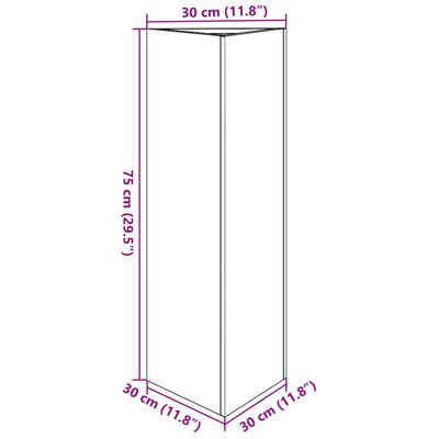 vidaXL Pflanzkübel Schwarz Dreieckig 30x26x75 cm Stahl