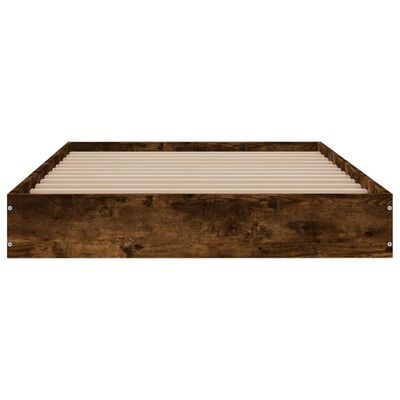 vidaXL Bettgestell ohne Matratze Räuchereiche 90x190 cm Holzwerkstoff