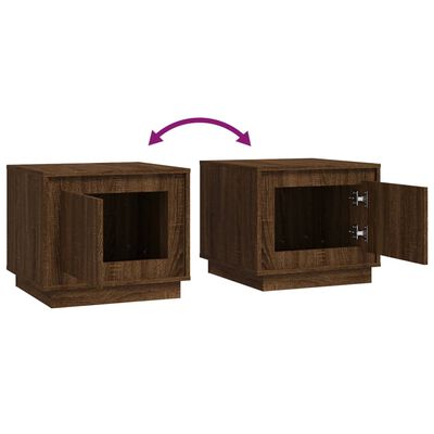 vidaXL Couchtisch Braun Eichen-Optik 51x50x44 cm Holzwerkstoff