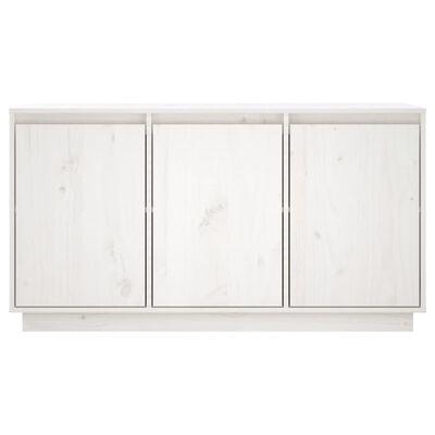 vidaXL Sideboard Weiß 111x34x60 cm Massivholz Kiefer