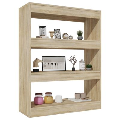 vidaXL Bücherregal/Raumteiler Sonoma-Eiche 80x30x103 cm Holzwerkstoff