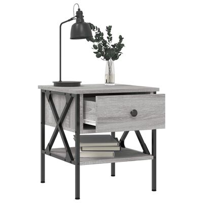 vidaXL Nachttische 2 Stk. Grau Sonoma 40x42x45 cm Holzwerkstoff