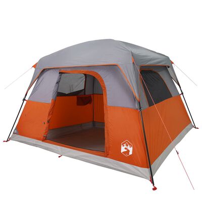 vidaXL Campingzelt 4 Personen Orange Wasserdicht