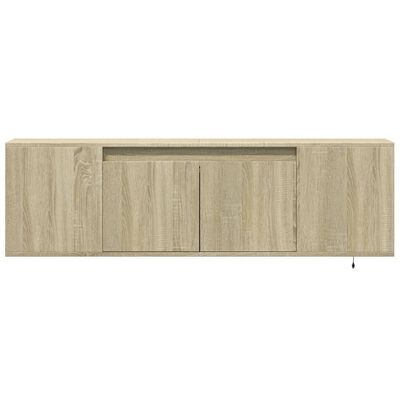 vidaXL TV-Wandschrank mit LED-Beleuchtung Sonoma-Eiche 135x31x39,5 cm