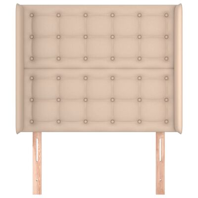 vidaXL Kopfteil mit Ohren Cappuccino-Braun 83x16x118/128 cm Kunstleder