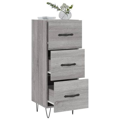 vidaXL Sideboard Grau Sonoma 34,5x34x90 cm Holzwerkstoff