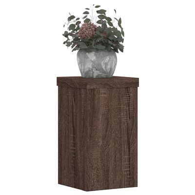 vidaXL Pflanzenständer 2 Stk. Braun Eiche 10x10x18 cm Holzwerkstoff