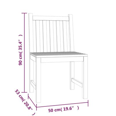 vidaXL 4-tlg. Garten-Essgruppe Massivholz Teak