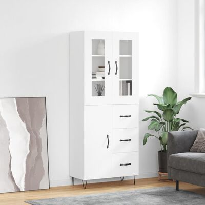 vidaXL Highboard Weiß 69,5x34x180 cm Holzwerkstoff